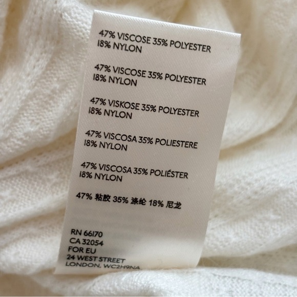 Maeve Rafaela Surplice Wrap Front Sweater Medium Anthropologie Ivory NEW NWT - Picture 8 of 9